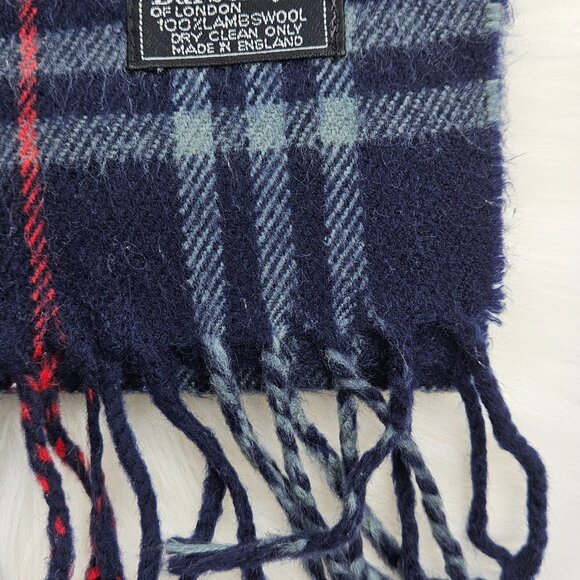 Burberry Novacheck Blue Wool Scarf - Picture 5 of 15